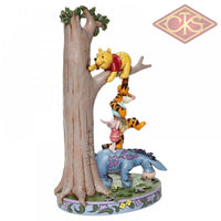 DISNEY TRADITIONS Figure - Winnie The Pooh - Tree w/ Pooh & Friends "Hundred Acre Caper" (25cm)