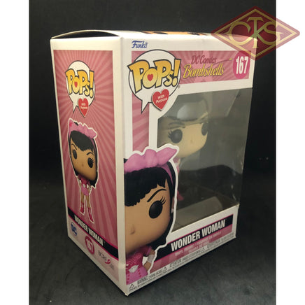 Funko POP! Heroes - DC Comics Bombshells - Wonder Woman (Breast Cancer Awareness) (167) 'Small Box Damage'