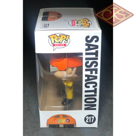 FUNKO POP! Rocks - Devo - Satisfaction (Yellow Suit) (217) 'Small Damaged Packaging'