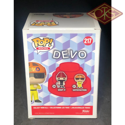 FUNKO POP! Rocks - Devo - Satisfaction (Yellow Suit) (217) 'Small Damaged Packaging'