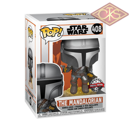 Funko POP! Star Wars - The Mandalorian - The Mandolorian Flying w/ Blaster (408) Exclusive