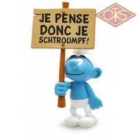 PLASTOY Collectoys - The Smurfs -  Smurf Sign "Je pense donc je SCHTROUMPF !"