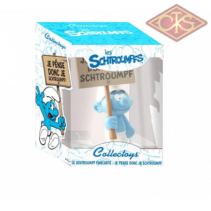 PLASTOY Collectoys - The Smurfs -  Smurf Sign "Je pense donc je SCHTROUMPF !"