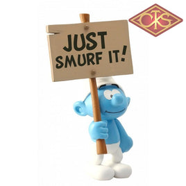 PLASTOY Collectoys - The Smurfs -  Smurft w/ Singn "Just SMURF it !"