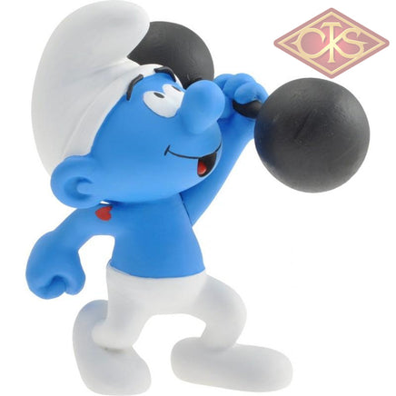 Plastoy - Hefty Smurf W/ Dumbbells / Le Schtroumpf Costaud Potige Figurines