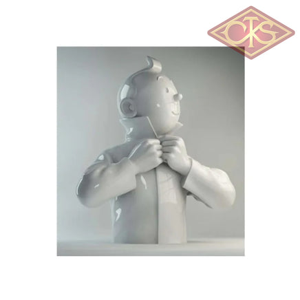 Tintin / Kuifje - Buste Porcelaine ’Gloss’ Closes His Collar Limited & Numbered) (°2013) (12Cm)