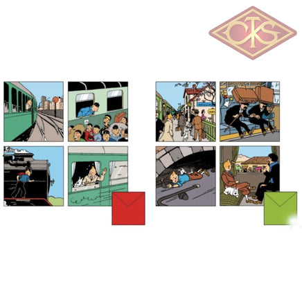 Tintin - Postcards - Trains (set of 8 cards)