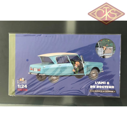 Tintin / Kuifje - Tintin's Cars 1/24 - The Doctor's Citroën ami 6 (The Castafiore Emerald) #18 (26cm)