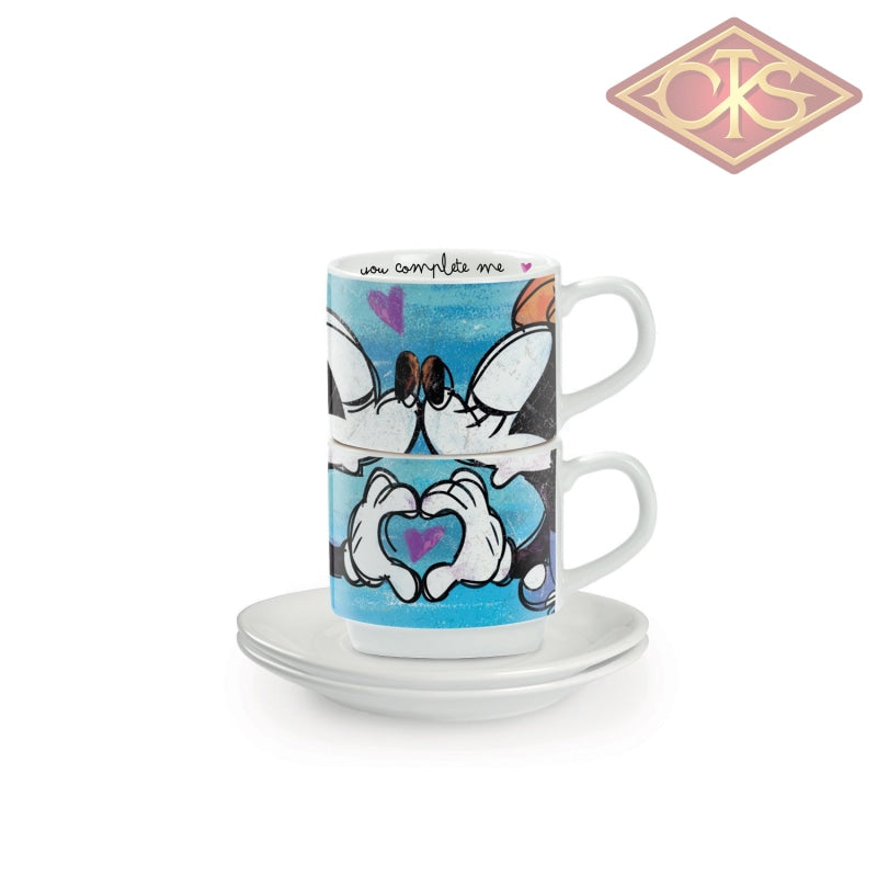 Disney - Mickey & Minnie - Stackable Espresso cups 'blue' +